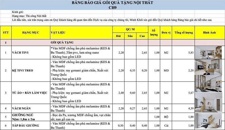 Nội thất bàn giao căn hộ Studio Phú Tài Central Life bao gồm những gì?